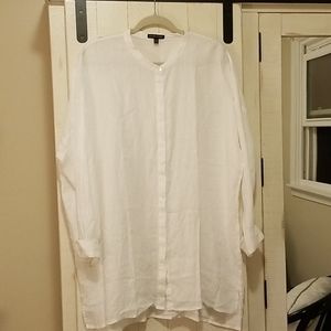 Eileen Fisher white button down XL